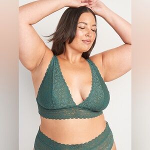 Old Navy Lace Bralette- Green- XL